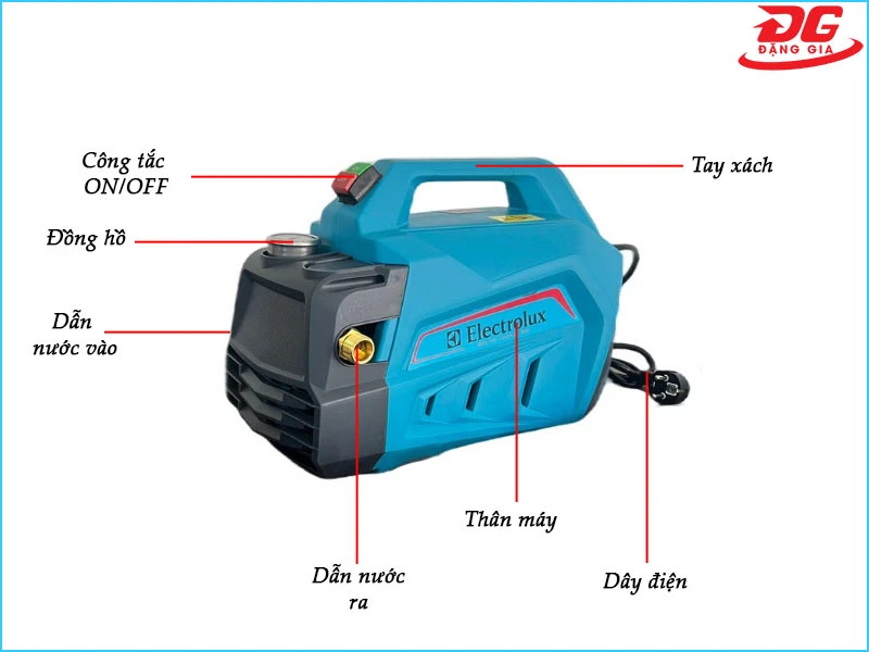 Cấu tạo máy xịt rửa gia đình Electrolux E450