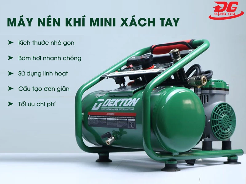 Các ưu điểm của máy nén khí mini cầm tay