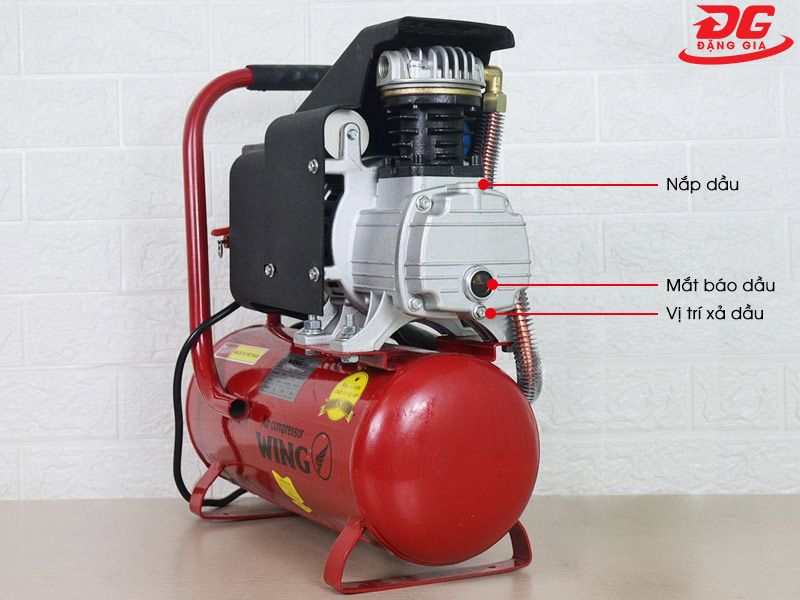 Cấu tạo đầu nén khí mini có dầu