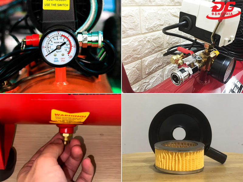 Một số bộ phận cấu tạo máy nén khí mini
