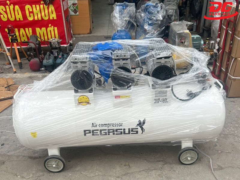 Máy bơm khí nén không dầu giảm âm 3HP 180L Pegasus