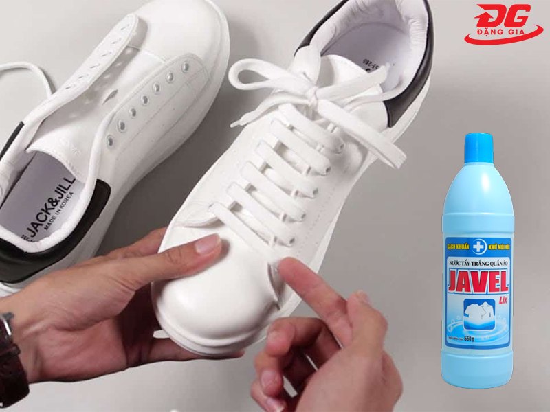 Sử dụng Javen tẩy trắng không làm ảnh hưởng đến chất liệu giày
