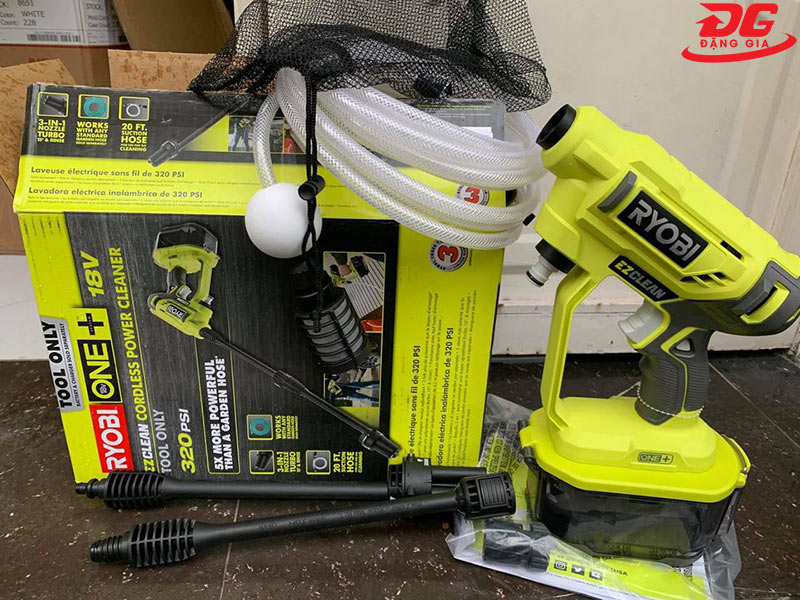 Máy rửa xe pin Nhật bãi Ryobi 18V 320psi