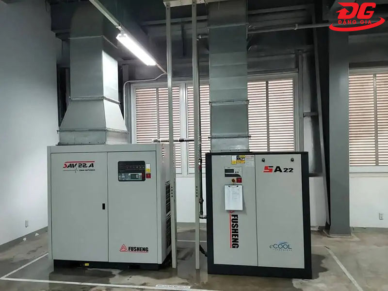 Máy nén trục vít không dầu oil free Fusheng dòng SA và SAV 22kW
