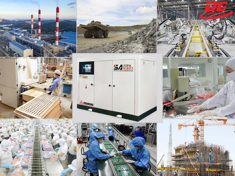 Máy nén Fusheng được ứng dụng trong nhiều ngành nghề, lĩnh vực