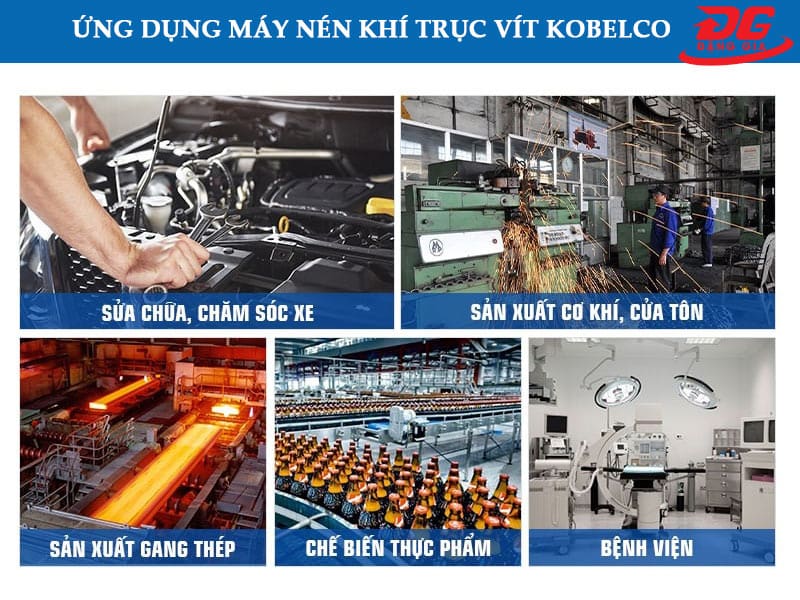 Một số ứng dụng của máy nén trục vít Kobelco trong sản xuất