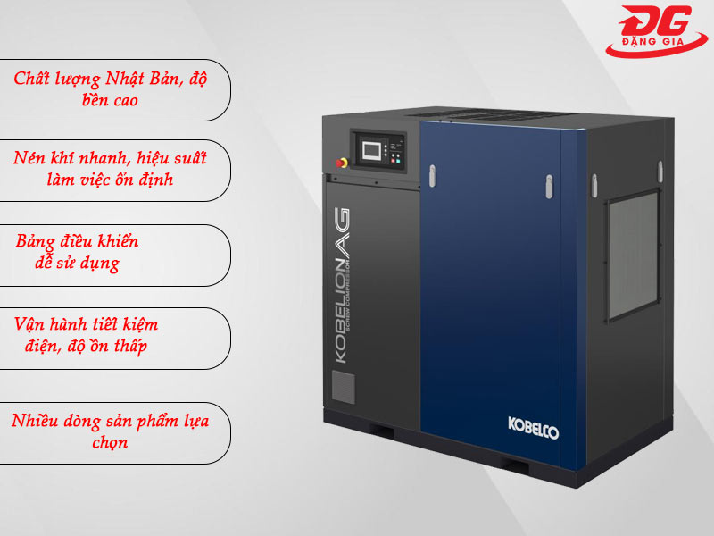 Các ưu điểm của máy nén trục vít Kobelco