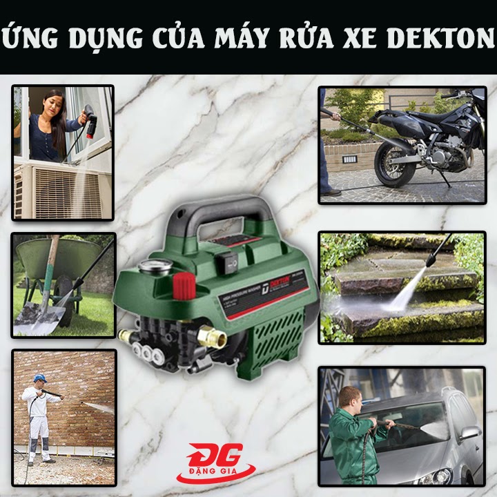 Máy rửa xe mini Dekton có tính ứng dụng cao 
