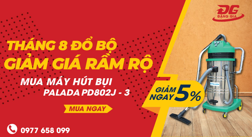 giảm giá 5% khi mua máy hút bụi Palada PD802J-3