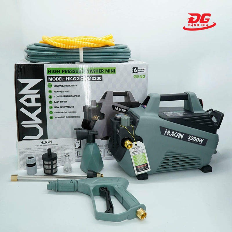 Máy xịt rửa xe áp lực cao Hukan 3200W HK-G2-CWM3200