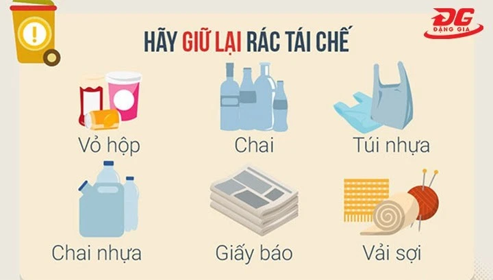 Hãy giữ lại các loại rác có thể tái chế 