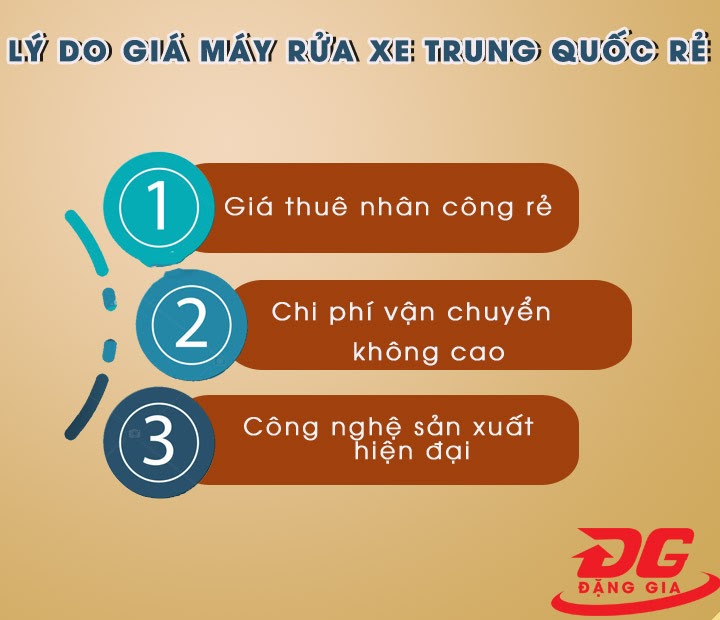 Lý do giá máy rửa xe Trung Quốc rẻ