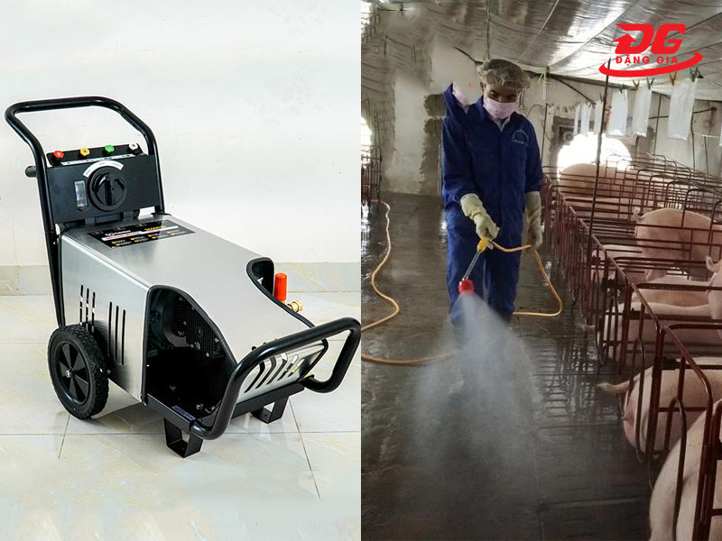Máy rửa xe đa năng dùng để xịt rửa chuồng trại chăn nuôi