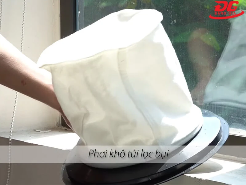 phơi khô túi lọc bụi