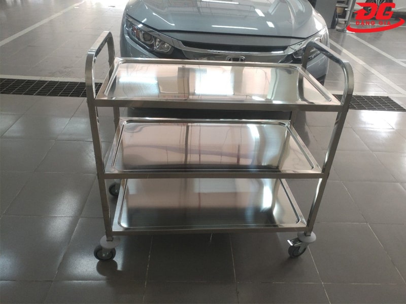 Kệ xe đẩy 3 tầng inox AF08165