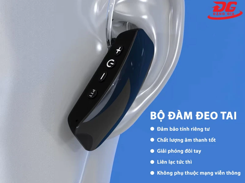 Máy bộ đàm đeo tai mang lại nhiều lợi ích cho người dùng