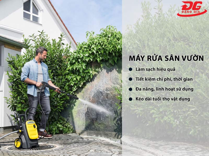 Lợi ích khi sử dụng máy rửa sân vườn