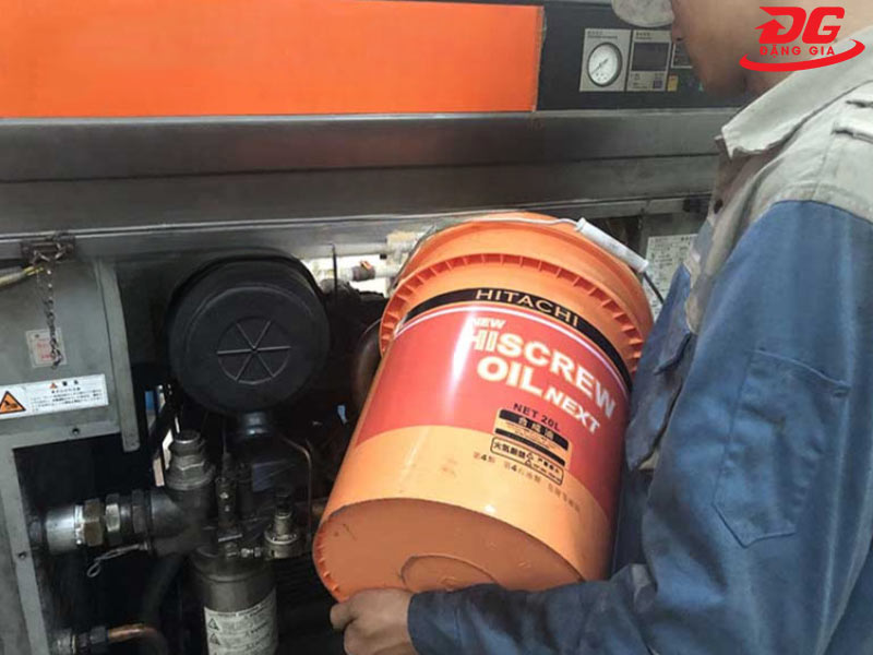 Dầu máy bơm hơi trục vít Hitachi