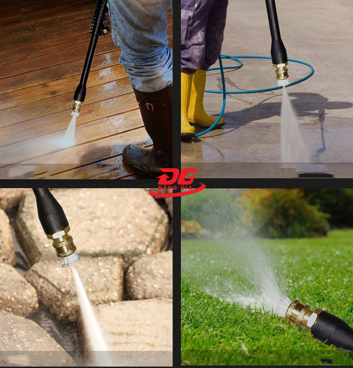 Đầu béc rửa xe đáp ứng đa dạng các công việc phun rửa khác nhau