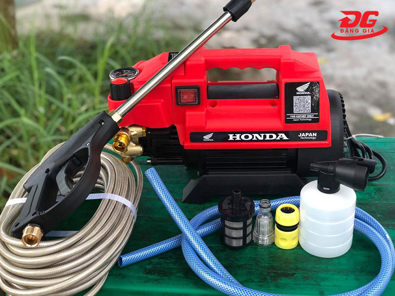 Máy rửa xe Honda 3500W có chỉnh áp tích hợp đầy đủ phụ kiện