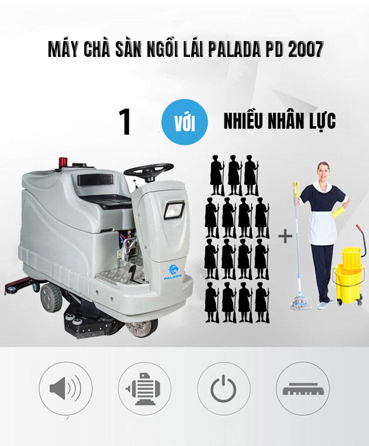 hiệu quả sử dụng máy chà sàn Palada