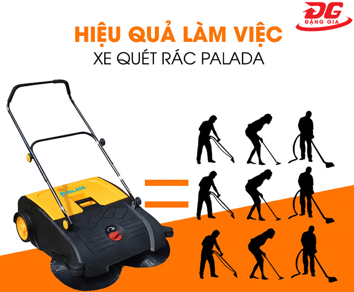 xe quét rác palada có hiệu suất làm việc cao