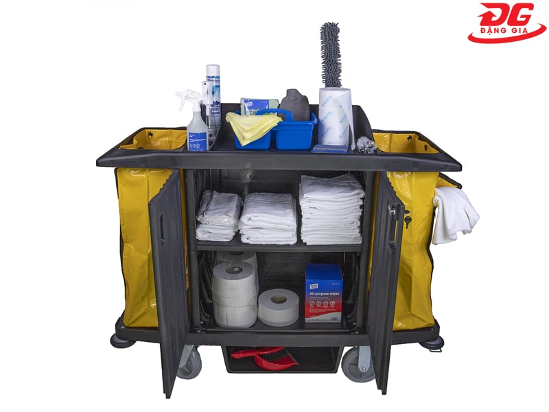 Xe đẩy dọn phòng khách sạn bằng nhựa cao cấp