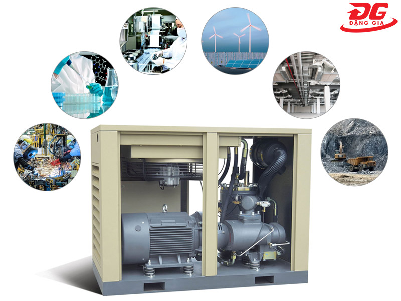 Máy nén trục vít 2 cấp có ứng dụng đa dạng