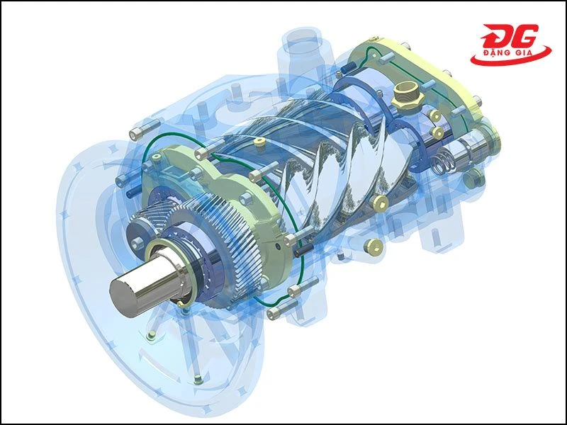 Các cặp trục vít được thiết kế tinh xảo, hoạt động với độ chính xác cao
