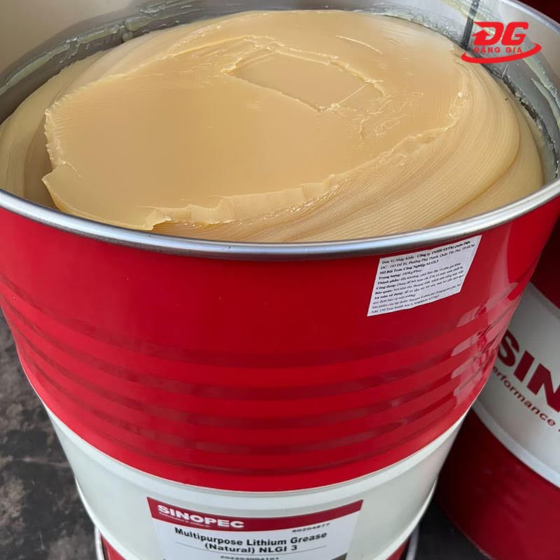 Mỡ bò Sinopec Multipurpose Lithium NLGI 3 có màu vàng tự nhiên