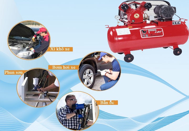 Máy nén khí 1HP nằm trong 