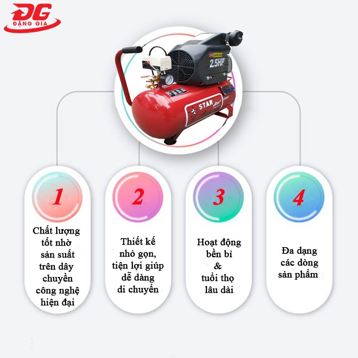 Các ưu điểm đặc trưng của dòng bơm hơi Star