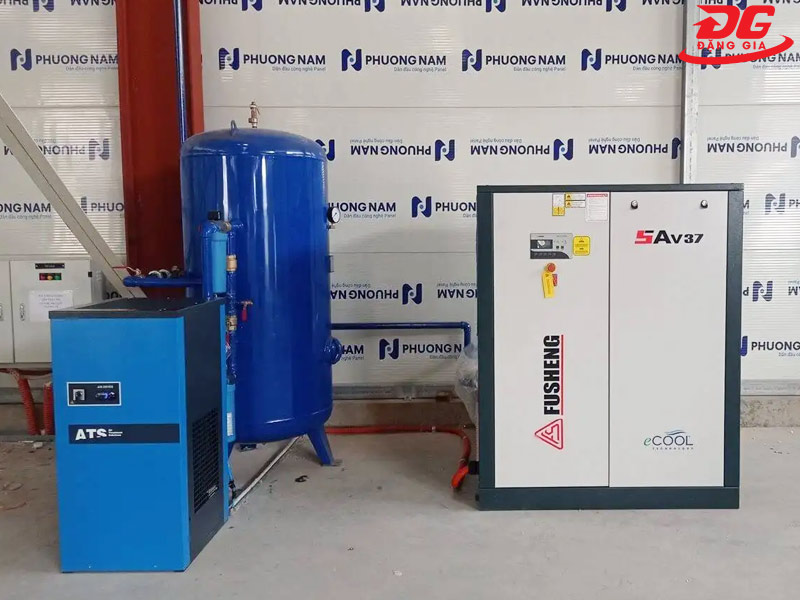 Máy nén khí trục vít Fusheng loại không dầu, khí nén sạch 100%