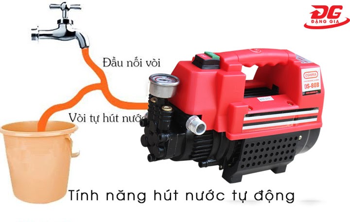 Khả năng hút nước tự động của máy rửa xe Oshima