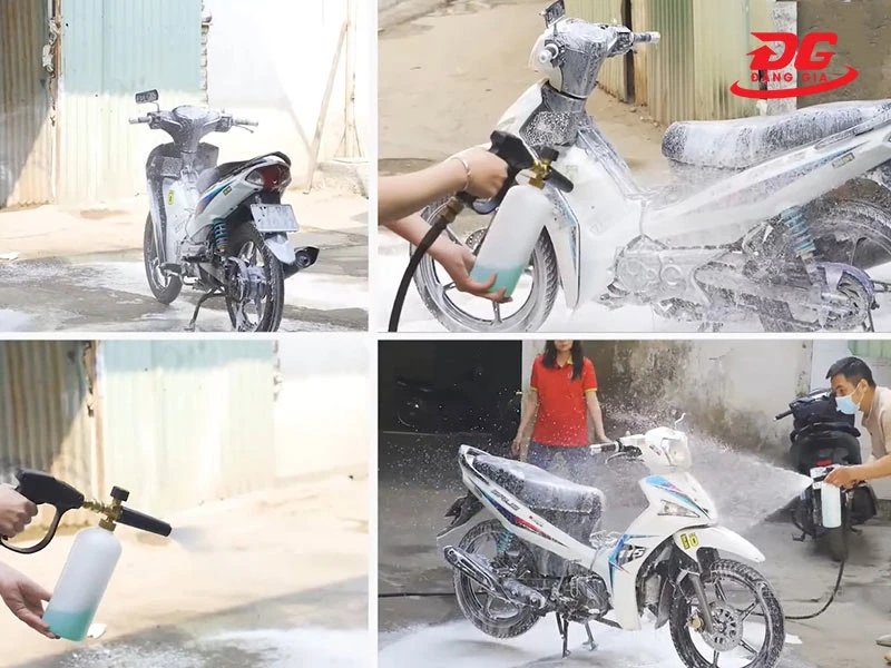 Cách sử dụng bình phun bọt tuyết cầm tay