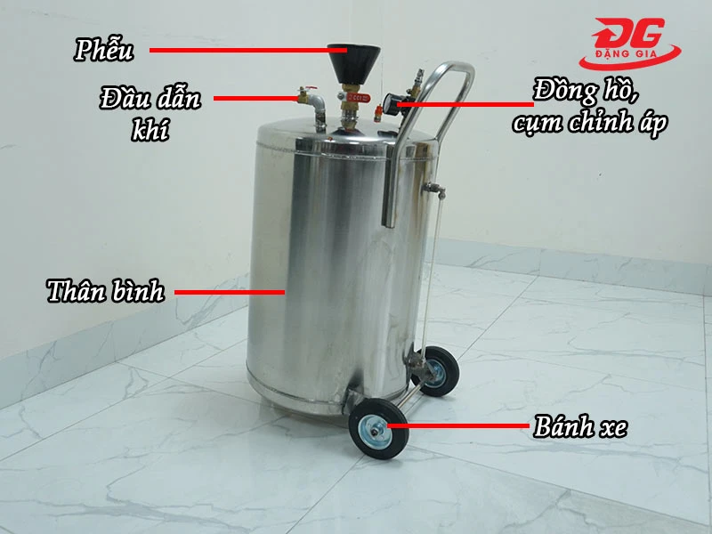 Các chi tiết cấu tạo máy phun bọt tuyết chuyên nghiệp