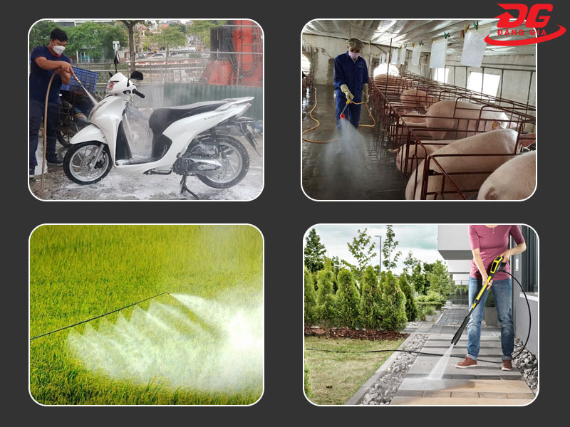 Một số ứng dụng của đầu rửa xe cao áp 3HP