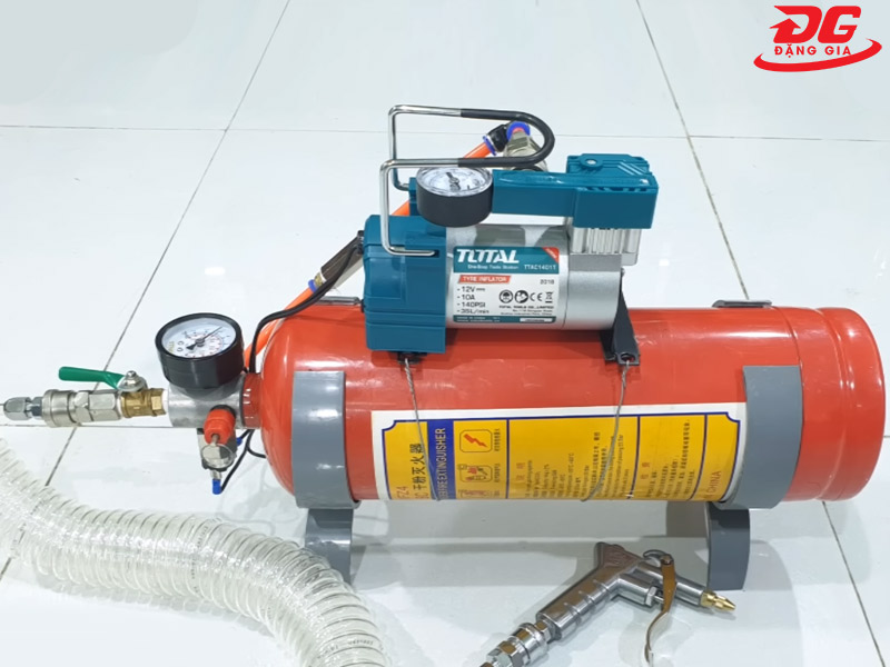 Bình nén khí mini đơn giản từ bình cứu hỏa