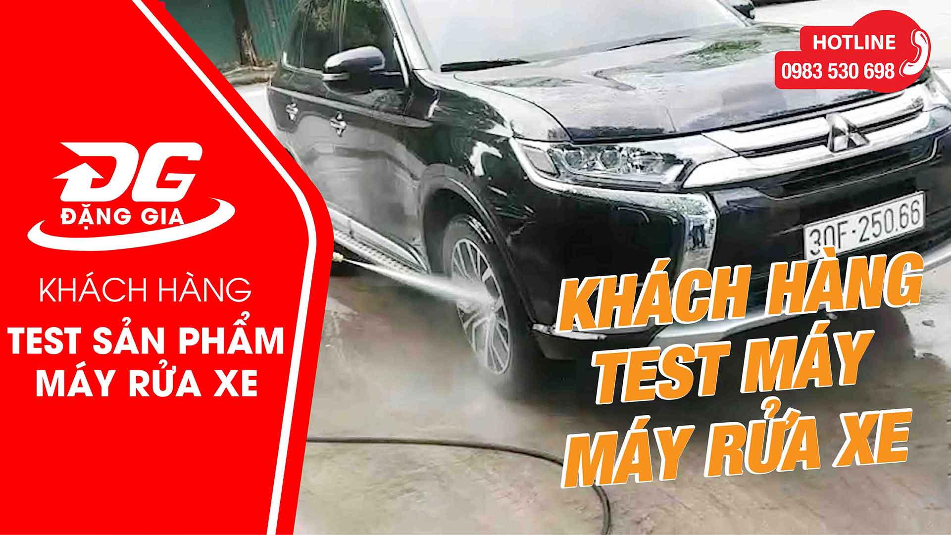 Video khách hàng test máy rửa xe áp lực cao