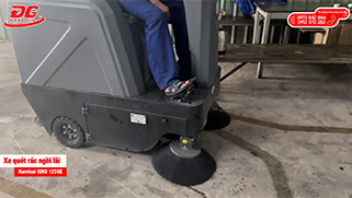 Video test xe quét rác ngồi lái Kumisai KMS 1250E trước khi giao
