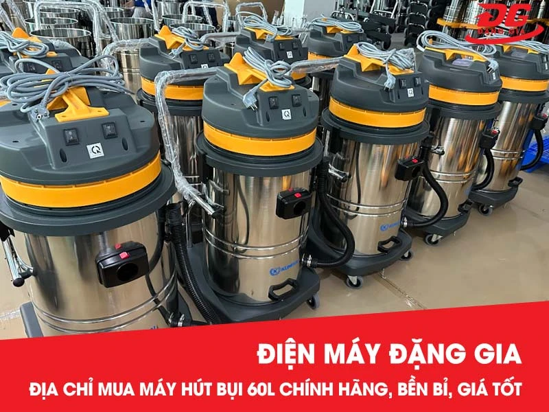 #5 Máy hút bụi công nghiệp 60l khô & ướt đa năng, siêu sạch