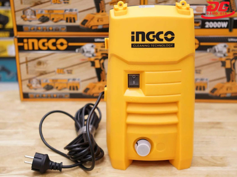Máy rửa xe Ingco: Thiết kế nhỏ gọn, dễ di chuyển, tiện dụng