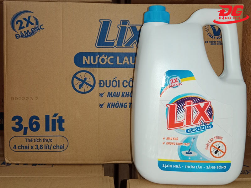 Nước lau sàn Lix chất lượng, an toàn x2 độ đậm đặc