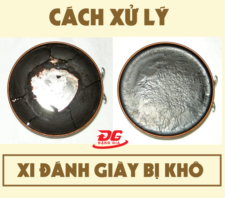 Cách xử lý xi đánh giày bị khô