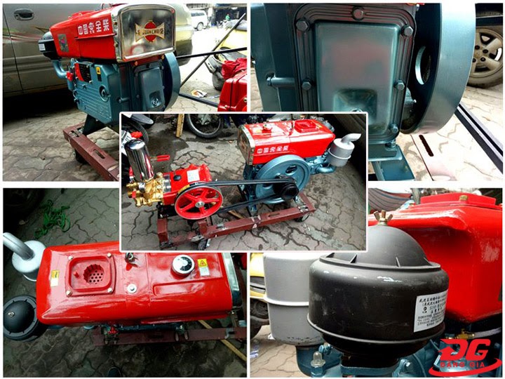 Máy xịt rửa dây đai đầu nổ Diesel HL120