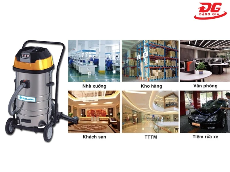 ứng dụng máy hút bụi công nghiệp 3 motor