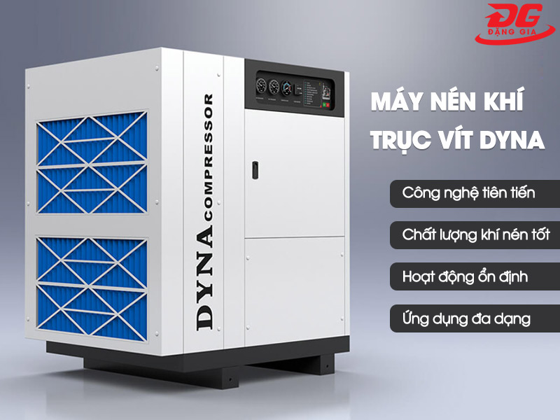 Máy nén khí trục vít Dyna sở hữu nhiều ưu điểm nổi trội