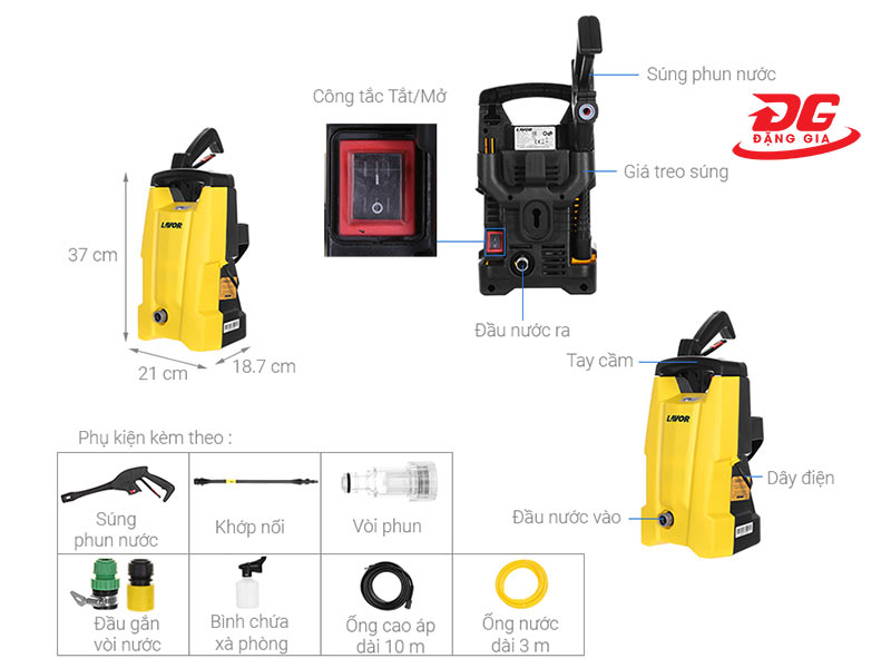 Máy phun rửa xe gia đình Lavor Smart 120