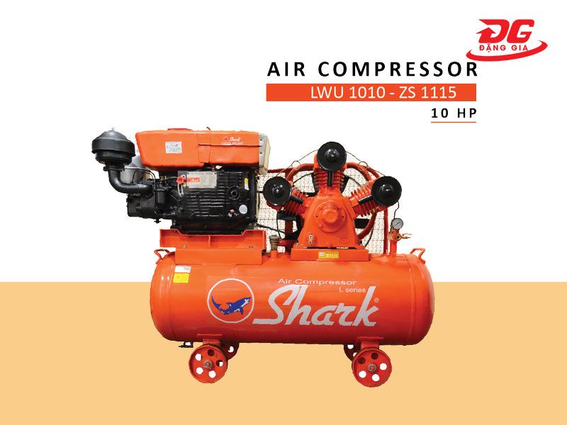 Máy bơm hơi piston chạy dầu diesel Shark