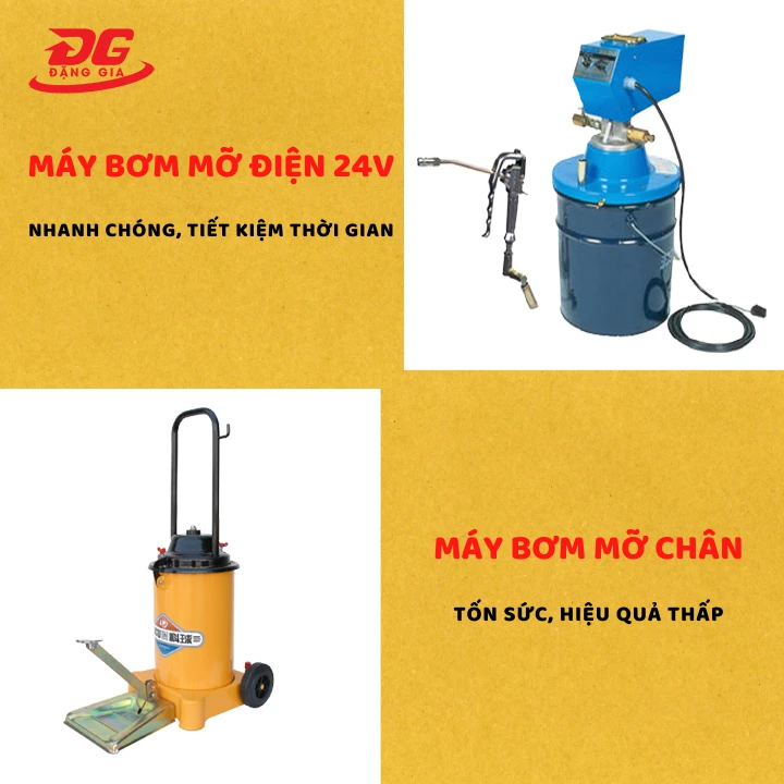 Máy bơm mỡ bằng điện 24V 